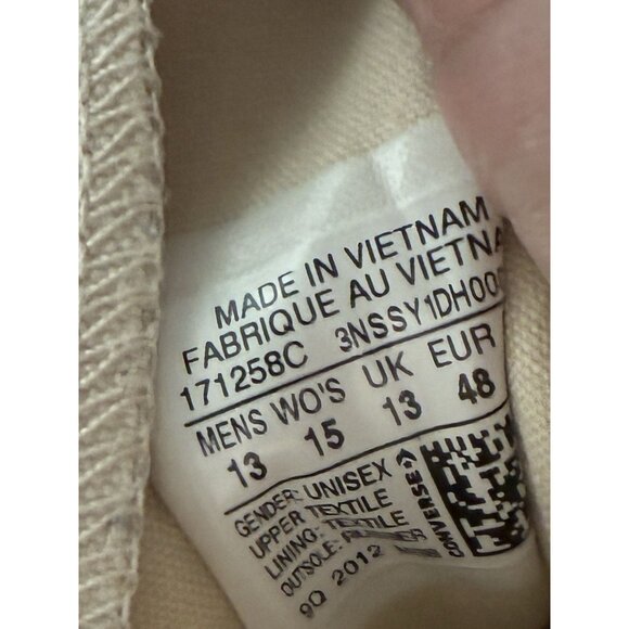 Converse Chuck Taylor 70 High Kim Jones Natural 171258c Sz 13 - Picture 5 of 5